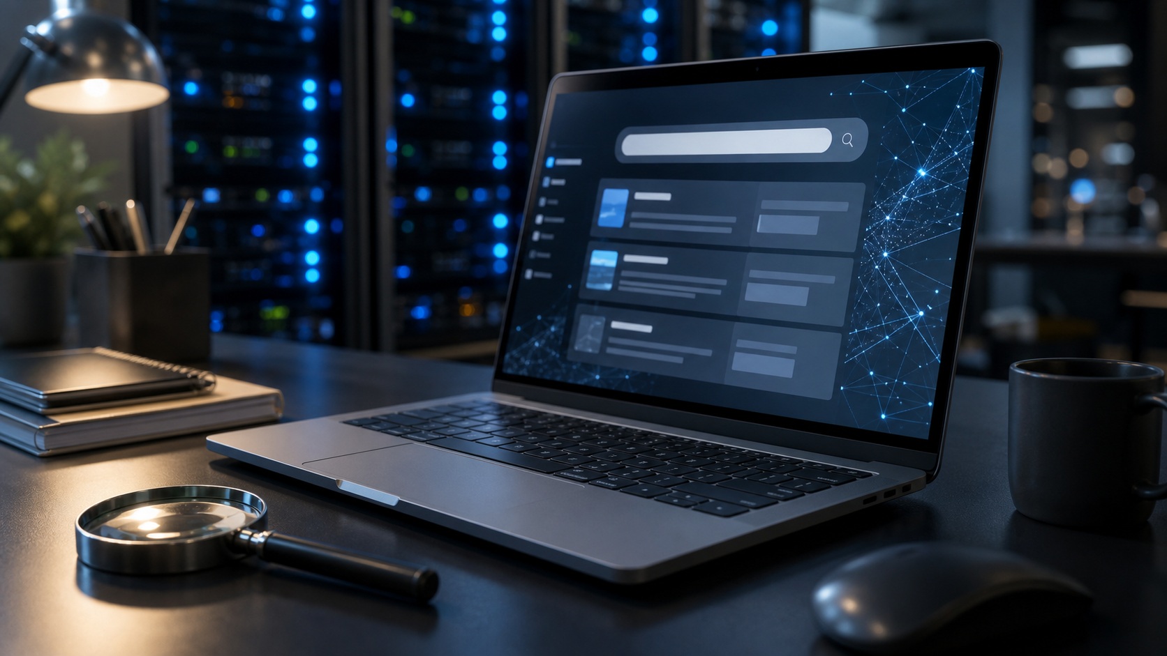 Ultra-photorealistic featured image for How to Build an AI Search Engine