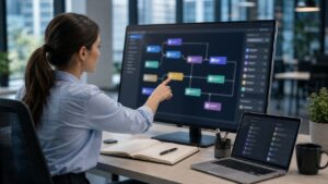 Ultra-photorealistic featured image for How to Build AI Tools with No-Code Platforms