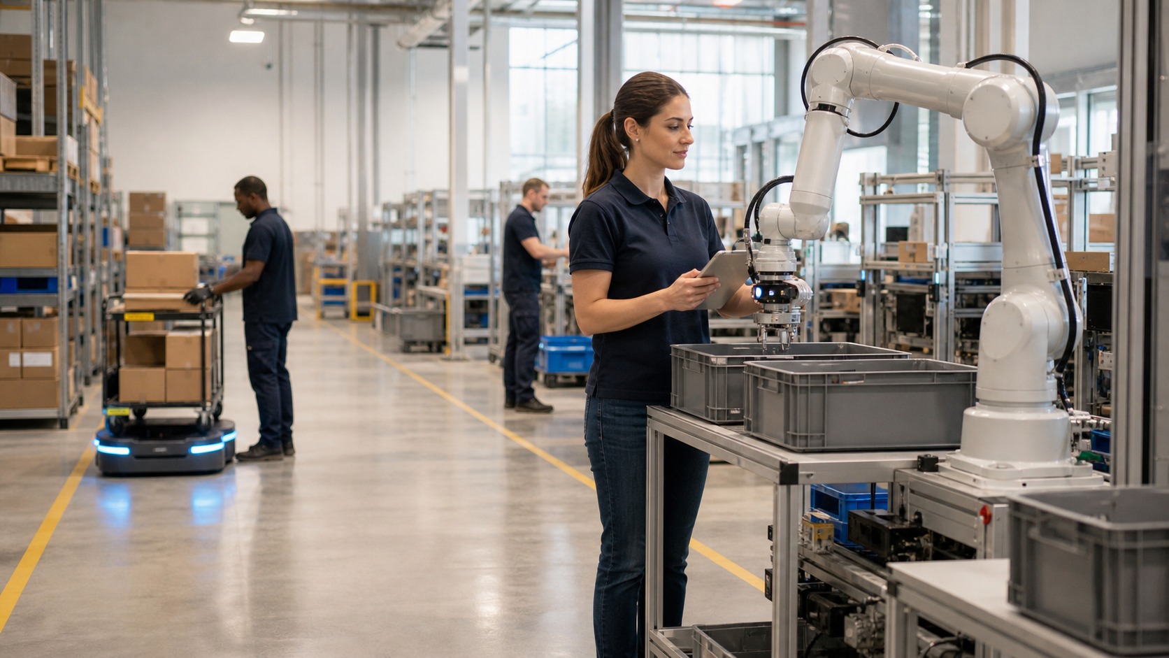 AI-themed editorial hero image for Robotics and Automation: How AI Is Changing the Future of Work