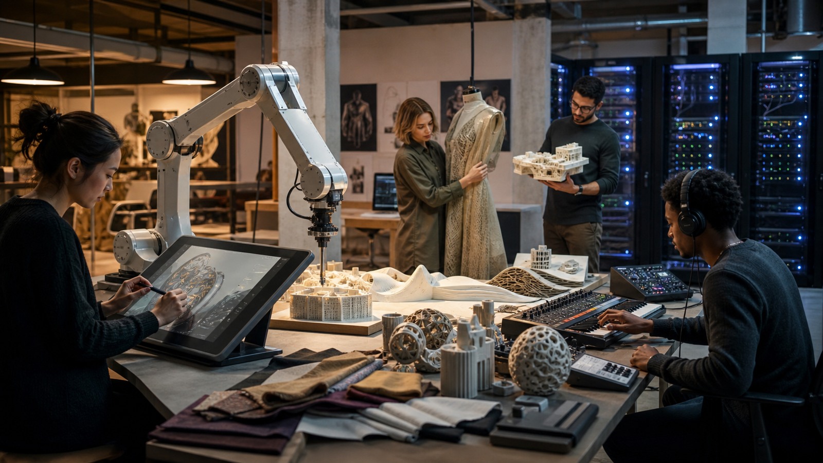 AI-themed editorial hero image for How AI Is Enhancing Human Creativity Across Every Industry