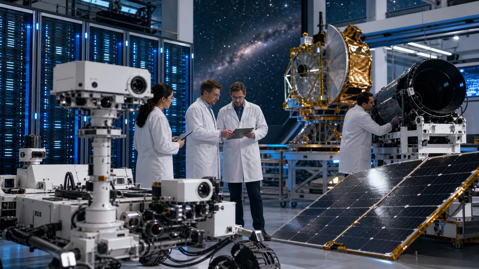 AI-themed editorial hero image for How NASA Uses AI to Explore Space and Discover New Worlds